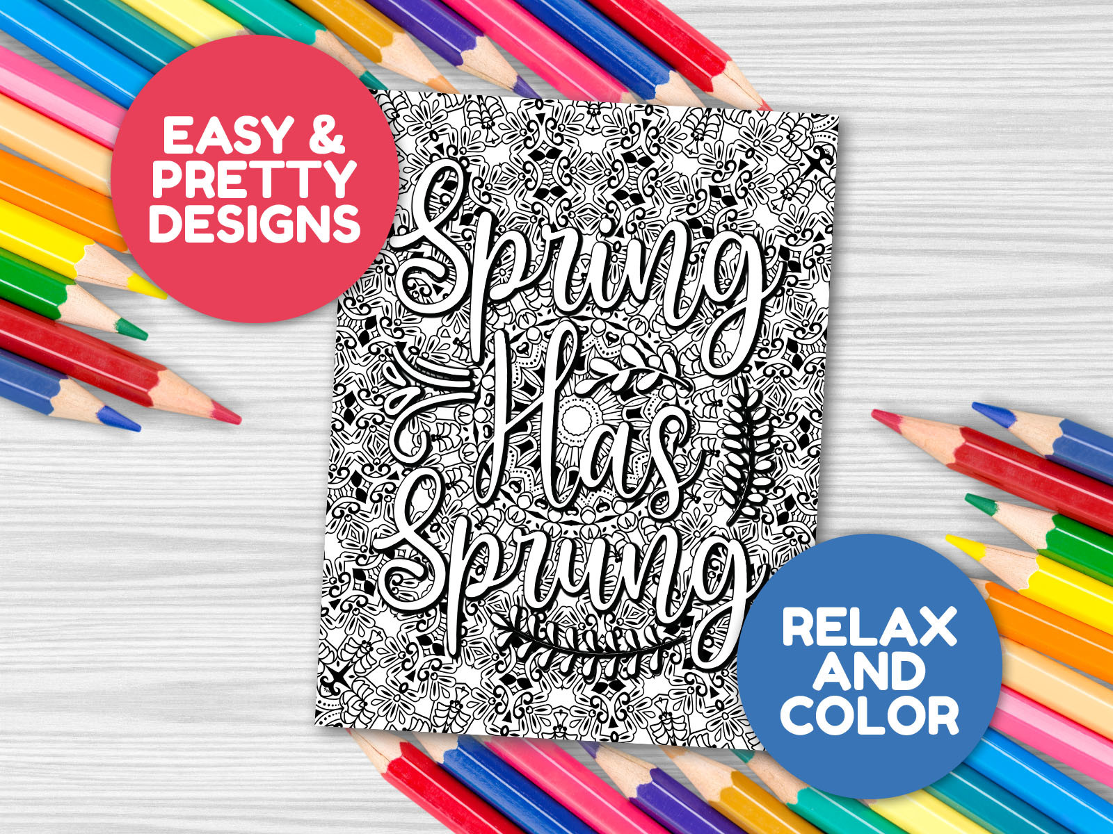 Spring Quotes Colouring Spring Quote Coloring Page Graphic by DesignScape Arts · Creative Fabrica
