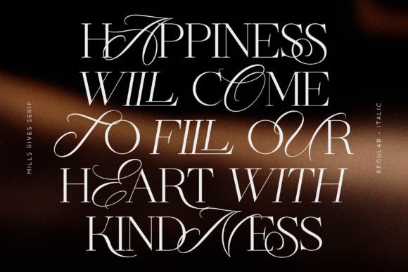 Mells Rives Font PNG with transparent background - Preview 1