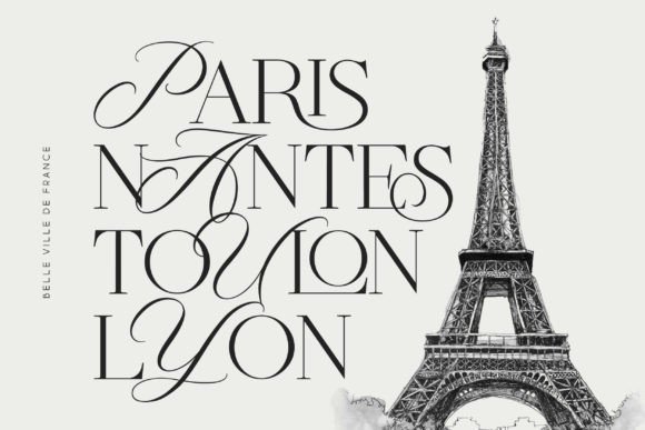 Mells Rives Font PNG with transparent background - Preview 3