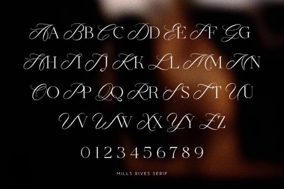 Mells Rives Font PNG with transparent background - Preview 6
