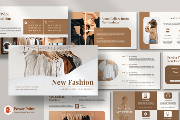 Preview of New Fashion - PowerPoint Template fashion presentation template