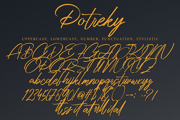 Potreky Font PNG with transparent background - Preview 6