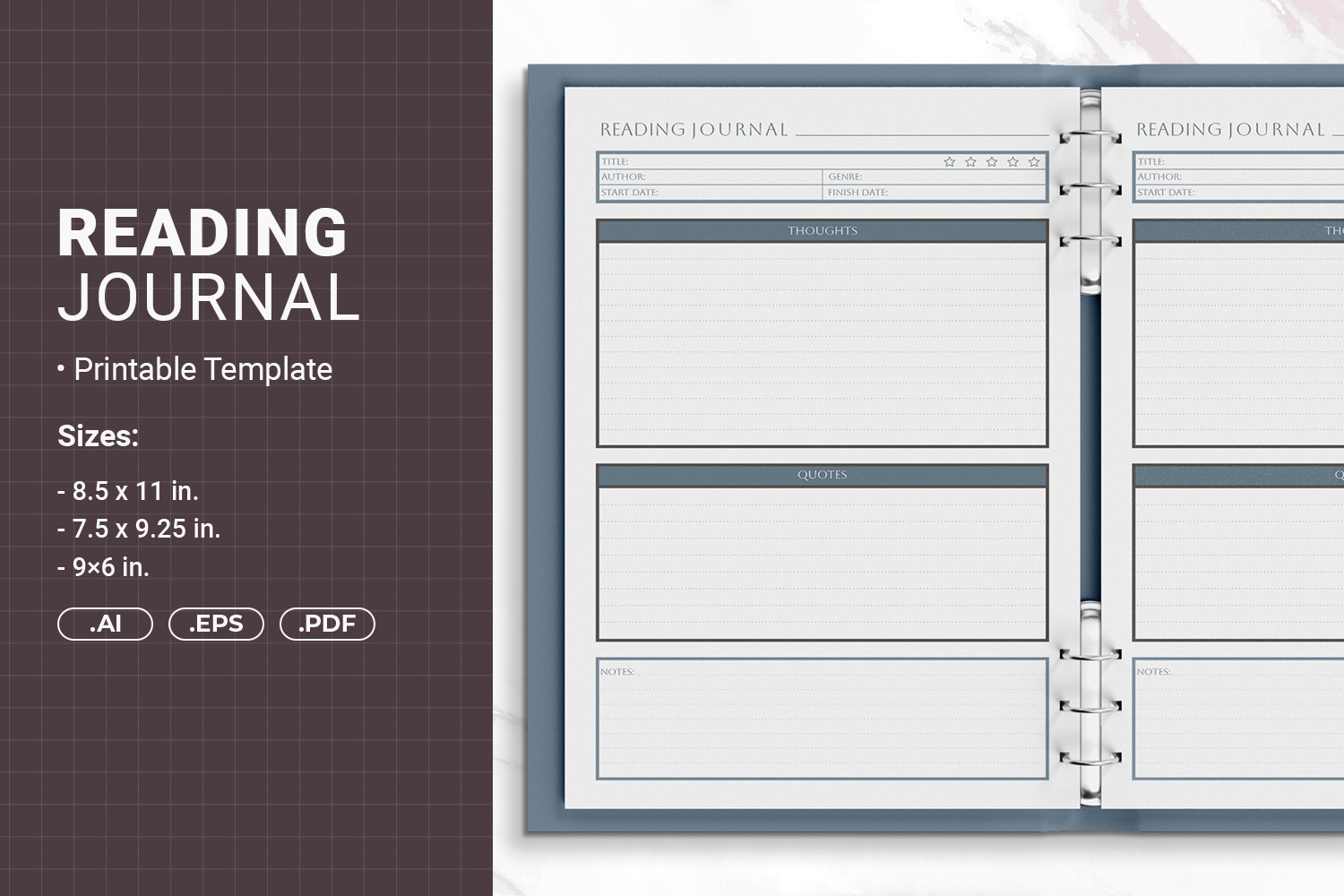 Reading Journal Printable Template