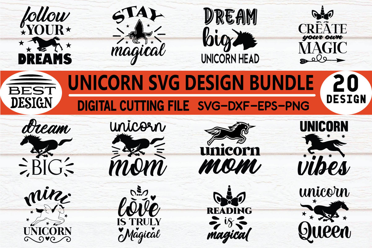 Unicorn Svg Design Bundle Graphic by Designstore99 · Creative Fabrica