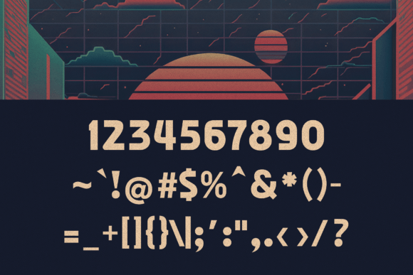 Binary Groove Font - Preview 2