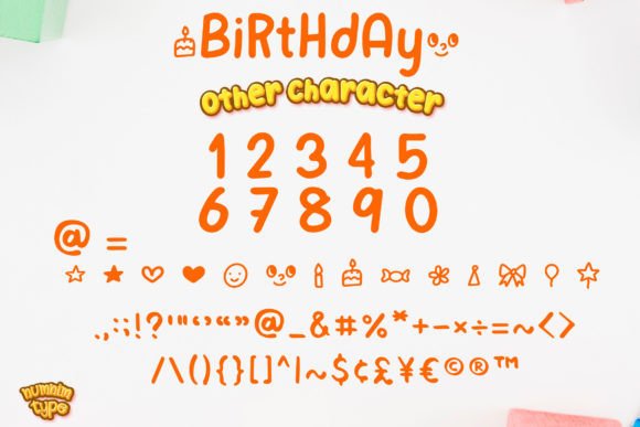 Birthday Font - Preview 6