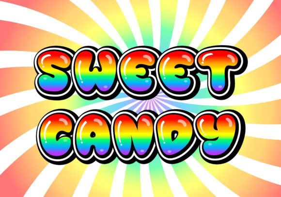 Bubble Rainbow Font - Preview 5