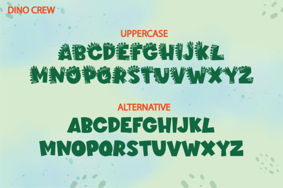 Dino Crew Font PNG with transparent background - Preview 3