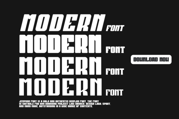Jempron Font PNG with transparent background - Preview 1