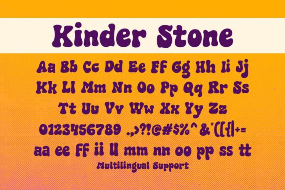 Kinder Stone Font PNG with transparent background - Preview 4