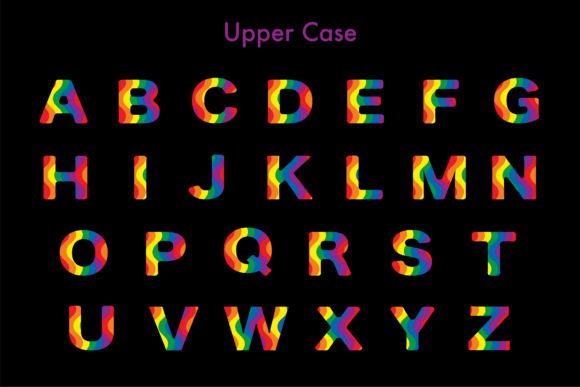 Lgbt Rainbow Font font preview - 1