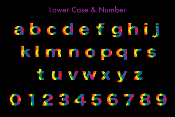 Lgbt Rainbow Font font preview - 2