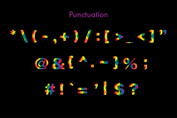 Lgbt Rainbow Font font preview - 3