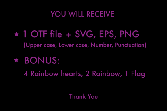 Lgbt Rainbow Font font preview - 5