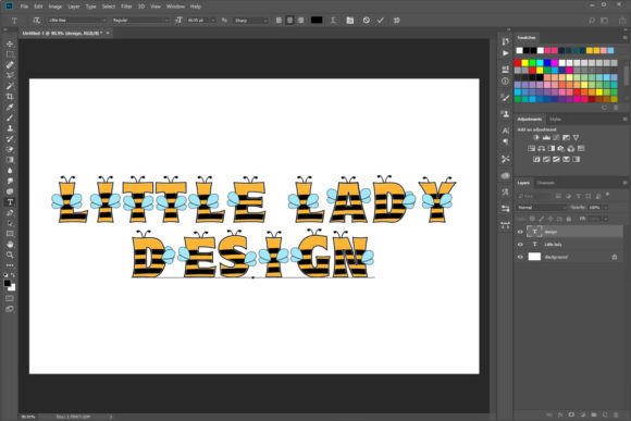 Little Bee Font PNG with transparent background - Preview 2