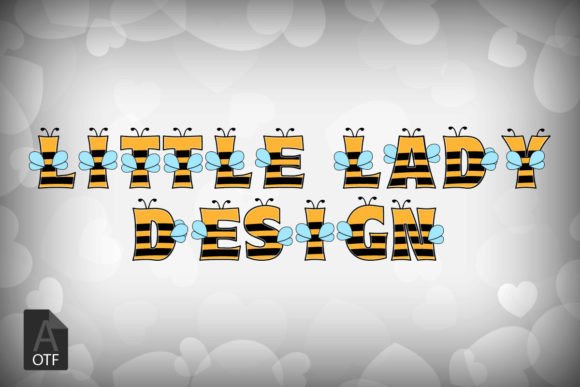 Little Bee Font PNG with transparent background - Preview 3