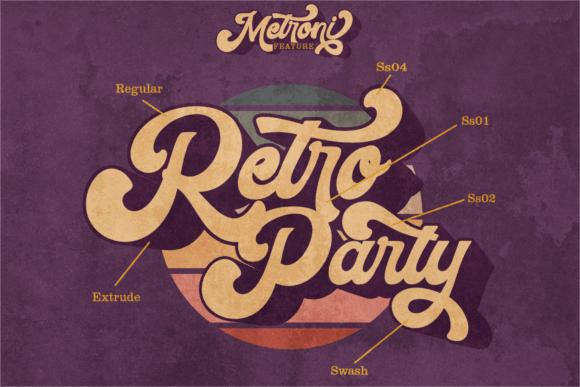 Metroni Font font preview - 1