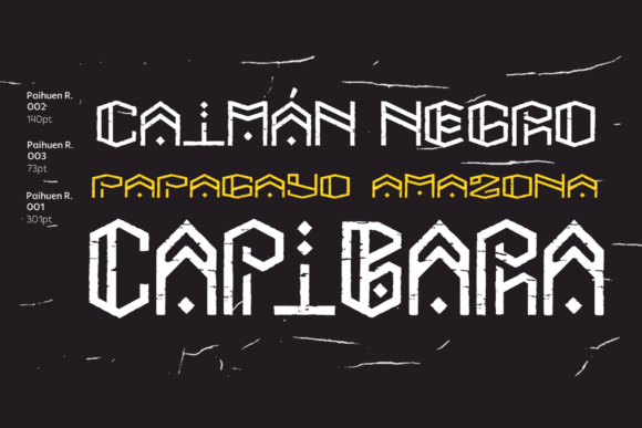 Paihuen Rough Font PNG with transparent background - Preview 1