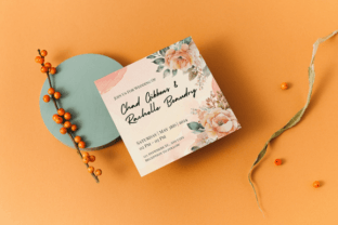 Peach Flowers Watercolor Clipart Graphic by Cecily Arts · Creative Fabrica