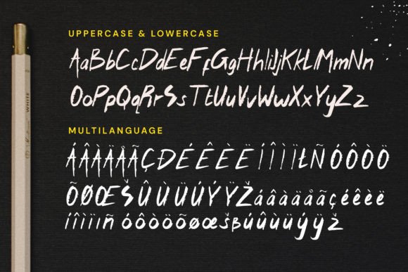 Screads Font PNG with transparent background - Preview 2