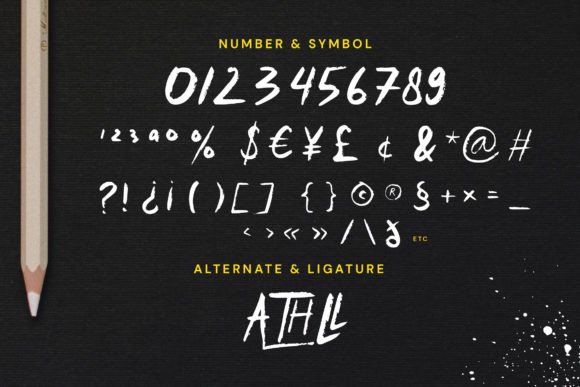 Screads Font PNG with transparent background - Preview 3