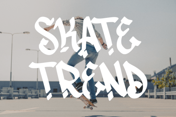 Shock Graffiti Font PNG with transparent background - Preview 2
