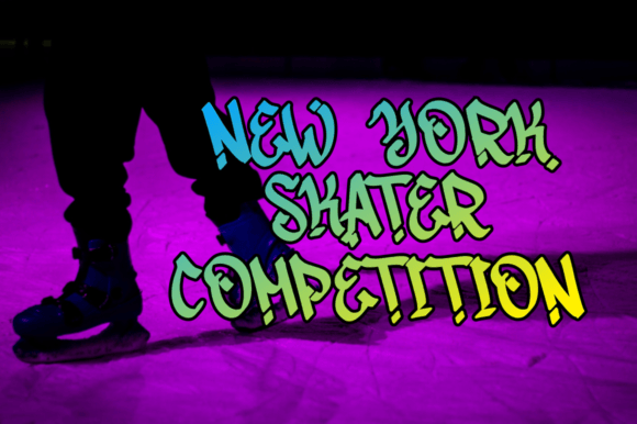 Shock Graffiti Font PNG with transparent background - Preview 3