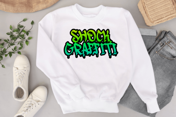 Shock Graffiti Font PNG with transparent background - Preview 6