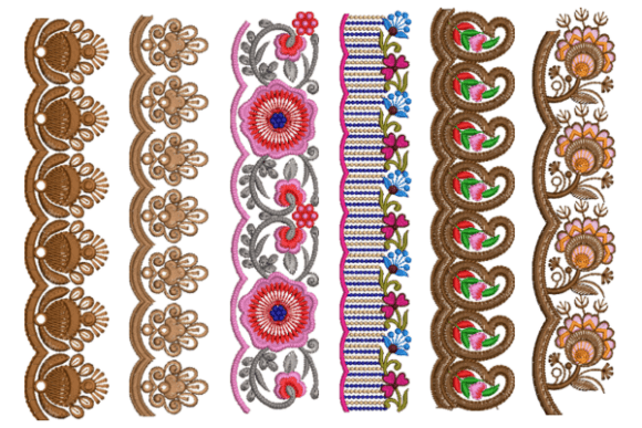 Vintage Flowers Border Set