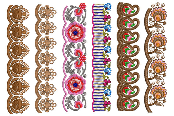 Vintage Flowers Border Set