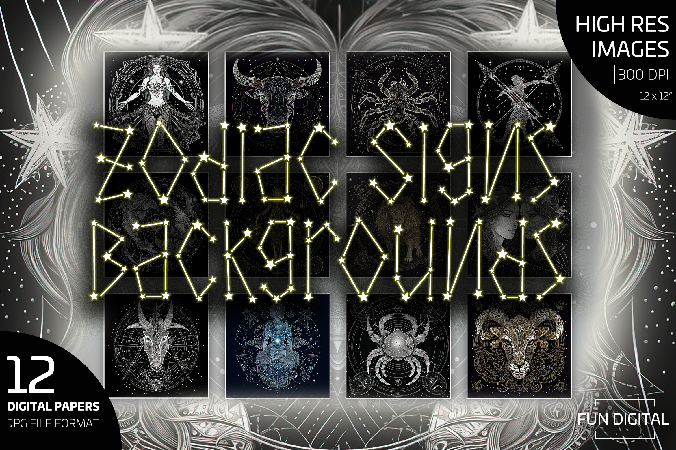 Zodiac Signs 12 Starry Tales Birthchart
