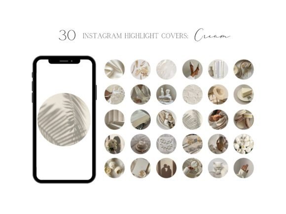 Cream Aesthetic IG Highlight Covers - Digital