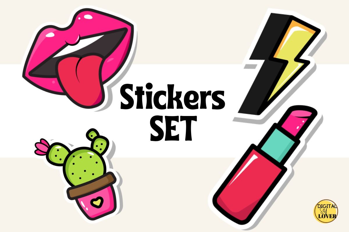 Digital Sticker Set Graphic by DigitalSyLover · Creative Fabrica