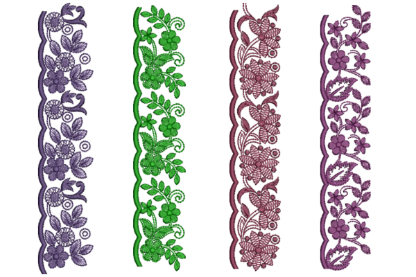 Elegant Floral Borders Set