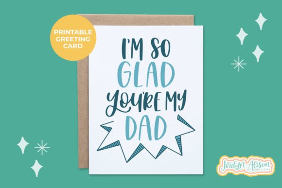 Glad You're My Dad, Father's Day Card