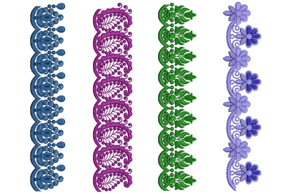 Intricate Floral Borders Set