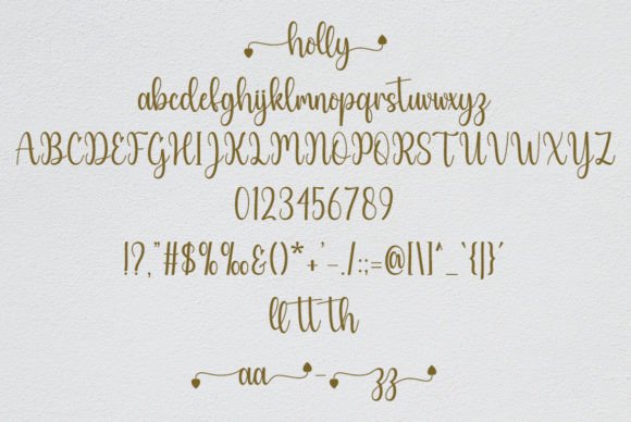 Hollya Font font preview - 6