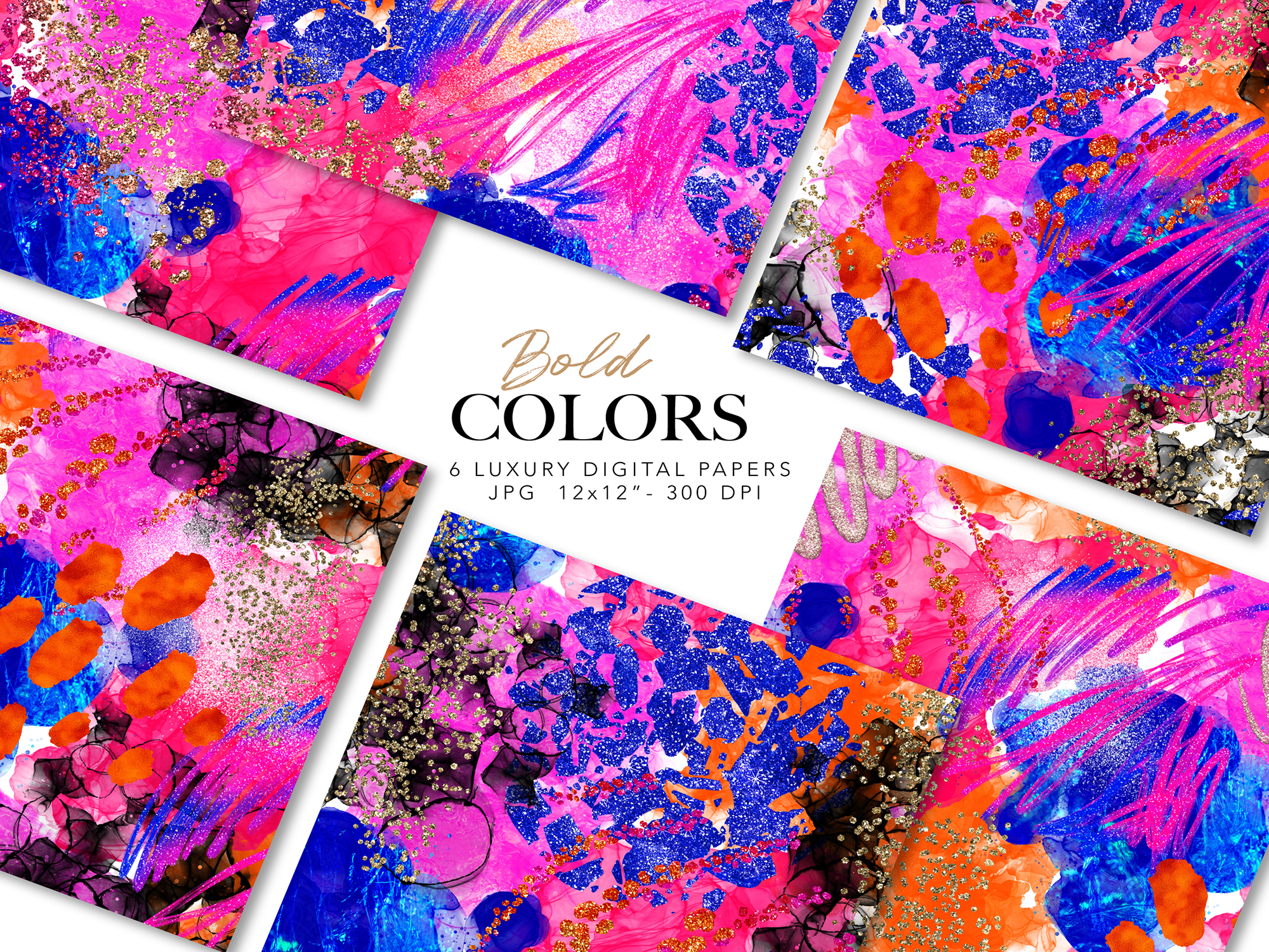 Hot Pink Neon Digital Papers Graphic by rosarioruiz · Creative Fabrica