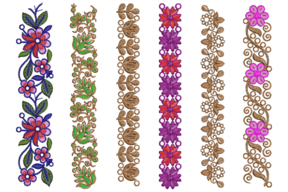 Delicate Floral Borders Set