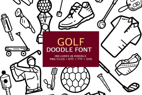 Preview of Golf Doodle dingbat font