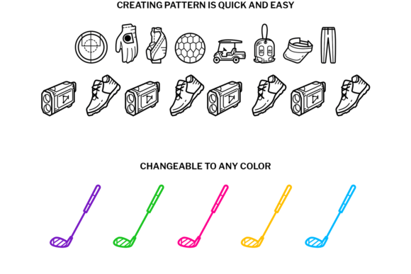 Golf Doodle Font PNG with transparent background - Preview 2