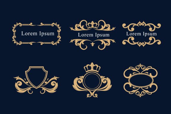 Luxury Logo Template Flourishes Ornament