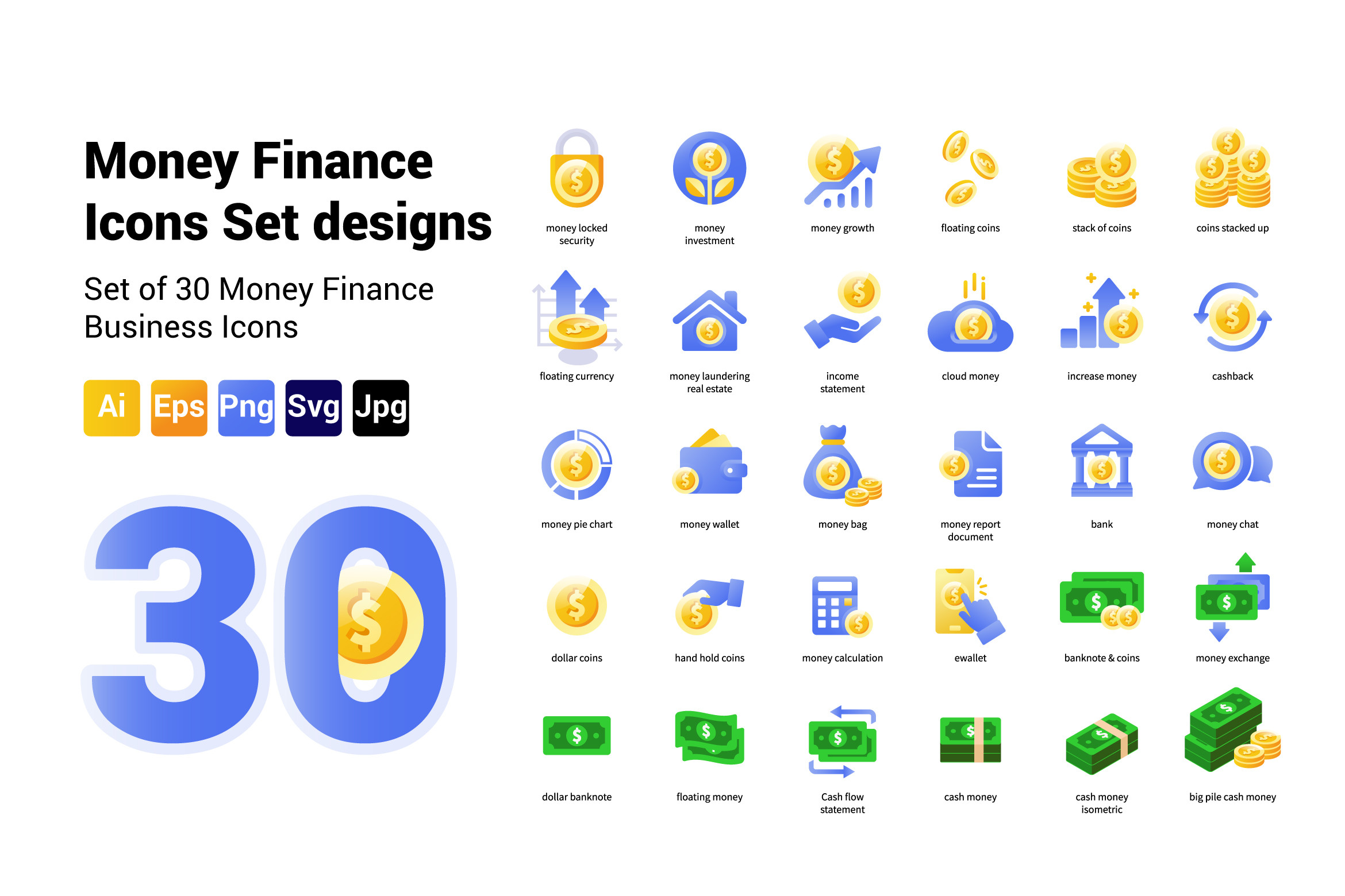 Money Finance Icons Set Designs Graphic by INNNI · Creative Fabrica