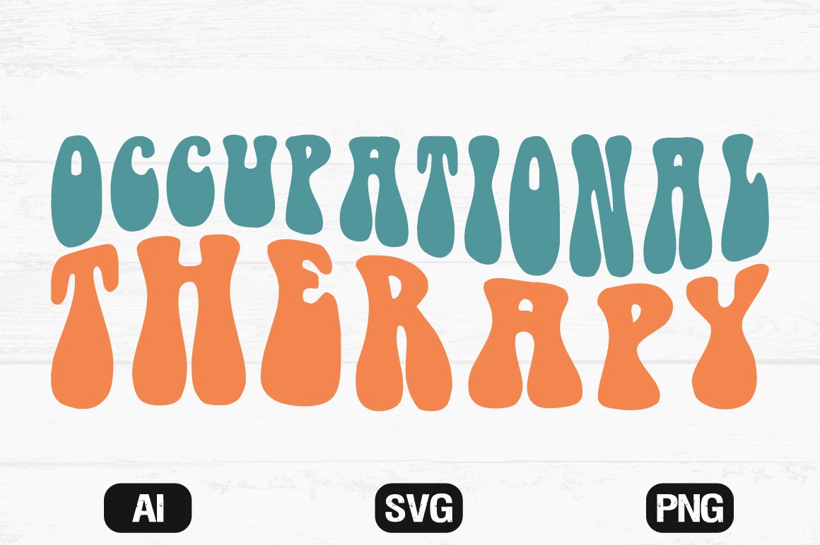 Occupational Therapy Retro Wavy T-shirt Graphic by hosneara 4767 ...
