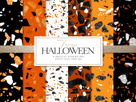 Terrazzo Halloween Backgrounds