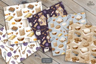 Watercolor Baking Digital Paper JPG Pack Graphic by Olya Haifisch ...