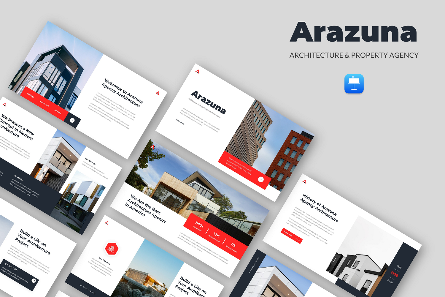 Plantilla de ponencia de Arazuna Arquitectura y Agencia Inmobiliaria