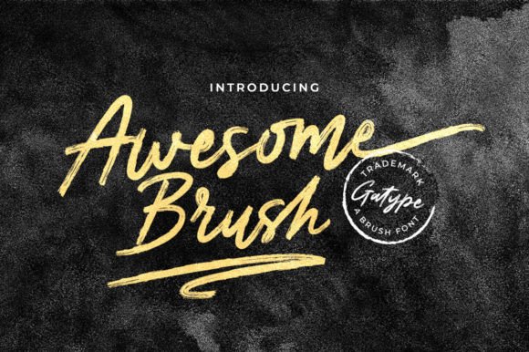 Awesome Brush Script & Handwritten Font By gatype