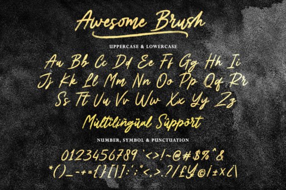 Awesome Brush Font - Preview 5