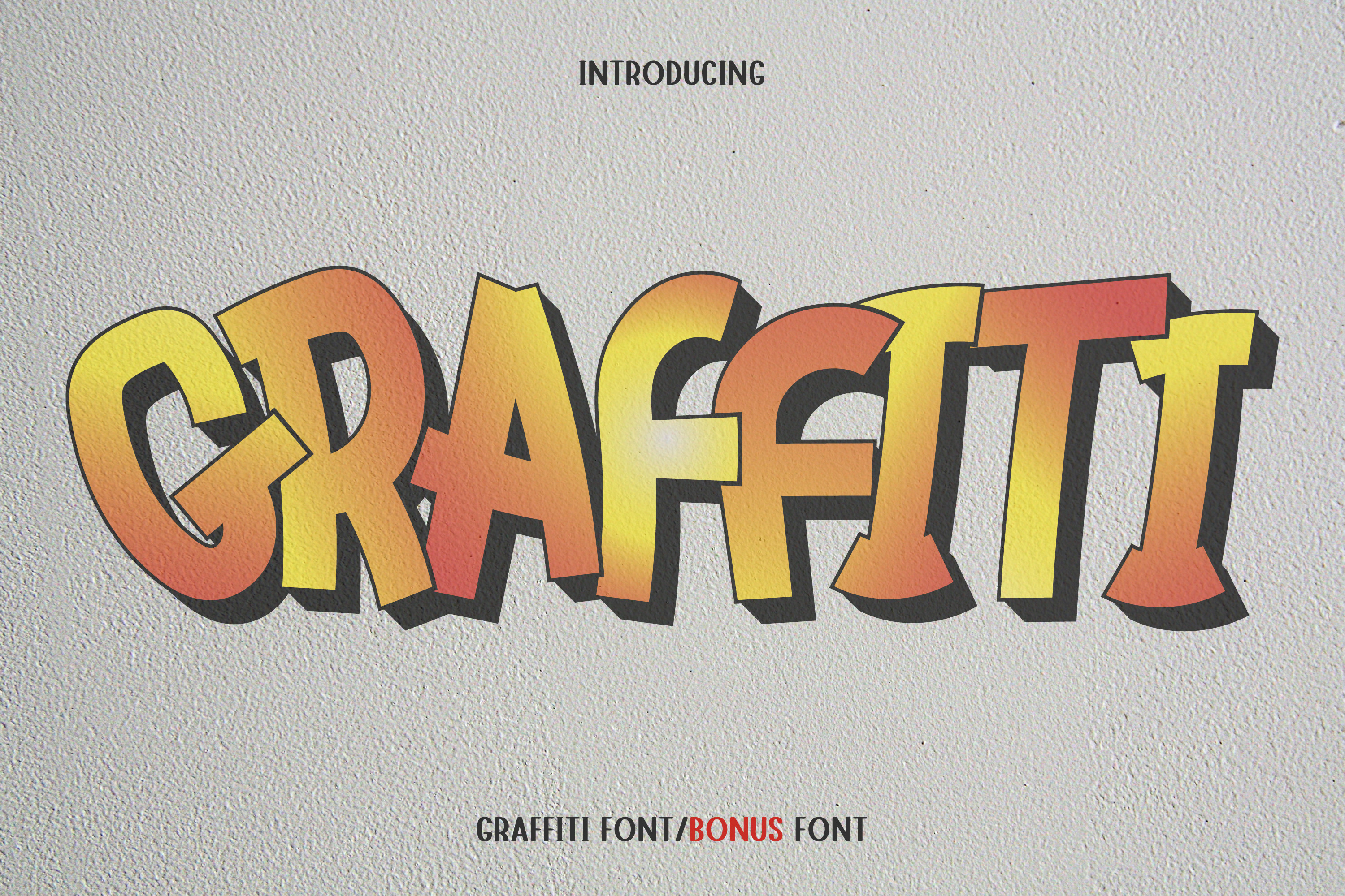 Graffiti font preview: bold-line eye-catching display typeface